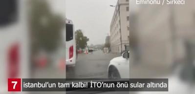 İBB yine yapamadı! İstanbul'un her yerinden benzer su baskını g&ouml;r&uuml;nt&uuml;leri geliyor