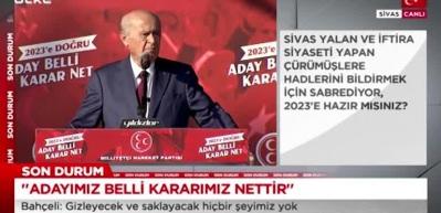 MHP Genel Başkanı Bah&ccedil;eli: 'Adayımız belli kararımız nettir'