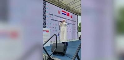 Diyanet İşleri Başkanı Erbaş, Hırvatistan'da ezan okudu