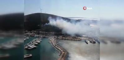 İzmir'de orman yangını! Alevler yerleşim yerlerine yakın b&ouml;lgelere sı&ccedil;radı