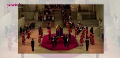 Krali&ccedil;e 2. Elizabeth'in cenaze t&ouml;reni sırasında koruması yere yığıldı!
