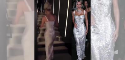 Kim Kardashian yürümekte zorlandı! Merdivenleri çevredekilerin yardımıyla çıkabildi