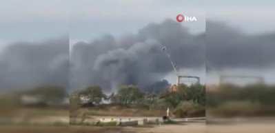 Rusya'nın ilhak ettiği Kırım'da iniş yapan uçakta patlama meydana geldi