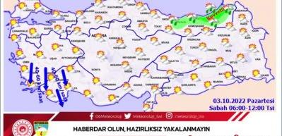  Meteoroloji'den 4 b&ouml;lgeye uyarı geldi!