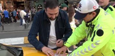 Ceza yiyen taksiciden polise k&uuml;stah tepki: "Bazen size yapılanları hak ediyorsunuz"