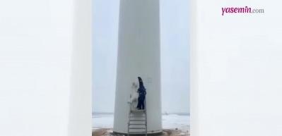 Devasa r&uuml;zgar t&uuml;rbinlerinin i&ccedil; kısmı ilgi uyandırdı!