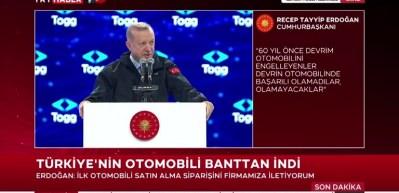 Cumhurbaşkanı Erdoğan: ''Batarya fabrikasının temelini yakında atıyoruz''