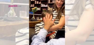 Fulya Zenginer'in oğlu Milan'ın ilk sa&ccedil; kesimi macerası b&uuml;y&uuml;k beğeni topladı!
