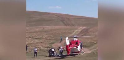 Yaralı vatandaş ambulans helikopter ile kurtarıldı!