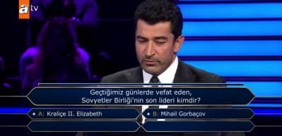 Kim Milyoner Olmak İster'de g&uuml;ndem olan 'Gorba&ccedil;ov' sorusu!