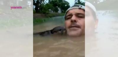 Meraklı su samurunun &uuml;nl&uuml; belgeselci ile sevimli anları...