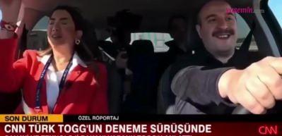 Fulya Öztürk'ün yerli otomobil TOGG'un deneme sürüşündeki tepkileri dikkat çekti!