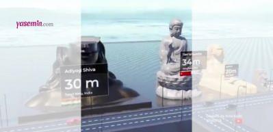 İhtişamlı g&ouml;z&uuml;ken heykellerin asıl y&uuml;kseklikleri...