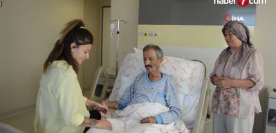Torunundan alınan karaciğer nakledilen 71 yaşındaki dede, g&ouml;zyaşlarını tutamadı