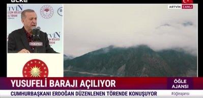 Başkan Erdoğan'dan dev a&ccedil;ılış...Yusufeli Barajı T&uuml;rkiye'de birinci, d&uuml;nyada5'inci sırada...