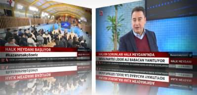 Halk TV, Ali Babacan'ı boş havuzda ekrana çıkardı