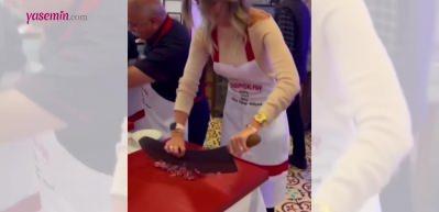 Nazlı Sabancı'dan yeni gelin videosu! Kebap yaptığı anlar...