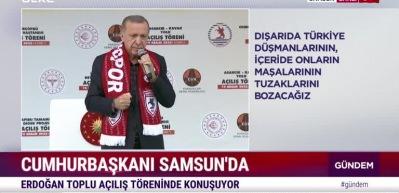 Samsun'daki dev yatırımları Cumhurbaşkanı Erdoğan a&ccedil;tı...