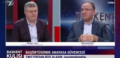 Adalet Bakanı Bozdağ "Samimilerse baş&ouml;r&uuml;t&uuml;s&uuml; sorununa anayasal g&uuml;venceye destek vermeliler" dedi