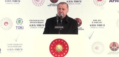 Başkan Erdoğan "Doğalgazda yeni bir m&uuml;jde vereceğiz" diyerek Erzurum'dan duyurdu
