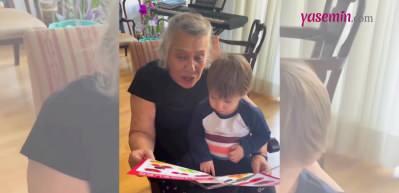 Işıl Yücesoy'dan torunu ile ders saati videosu! Yüzleri gülümseten anlar...