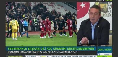 Fenerbah&ccedil;e Kul&uuml;b&uuml; Başkanı Ali Ko&ccedil; 'Bu memleket meselesi' diyerek tepki g&ouml;sterdi