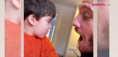 Kerem Bursin yeğeni ile keyifli anlarını paylaştı! Yabancı dil detayı dikkat çekti...