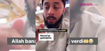 Mescid-i Nebevi'de ettiği dua anında kabul oldu! O anları gözyaşları içinde anlattı...