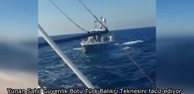 Yunanistan’ın taciz girişimini Türk Sahil Güvenlik ekipleri önledi