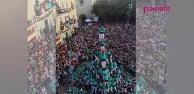 İspanya'da düzenlenen "İnsan Kulesi Festivali" kötü sonla bitti!