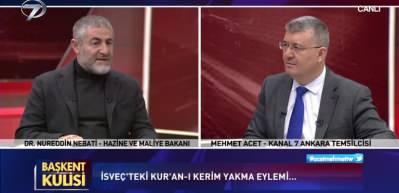 Bakan Nebati İsve&ccedil;'te ger&ccedil;ekleşen skandal eylem ile ilgili a&ccedil;ıklama yaptı
