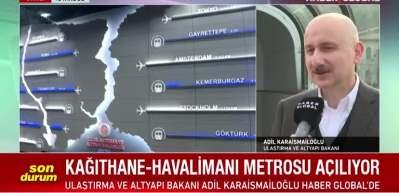 T&uuml;rkiye'nin en hızlısı olacak Kağıthane-İstanbul havalimanı metrosu a&ccedil;ılıyor! Bakan'dan &ccedil;arpıcı a&ccedil;ıklamalar