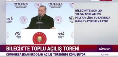 Başkan Erdoğan "Yarın birileri buraya gelecek" diyerek Bileciklileri uyardı!