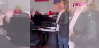 Emel Sayın şan derslerini aksatmıyor! O anları sosyal medya hesabından paylaştı