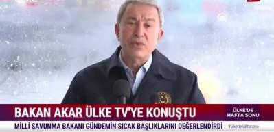 Bakan Hulusi Akar"Ahlaksız şekilde bizi su&ccedil;luyorlar" diyerek Yunanistan'a tepki g&ouml;sterdi