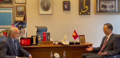Yal&ccedil;ın Top&ccedil;u, Kırgızistan B&uuml;y&uuml;kel&ccedil;isi Kazakbayev&rsquo;i kabul etti