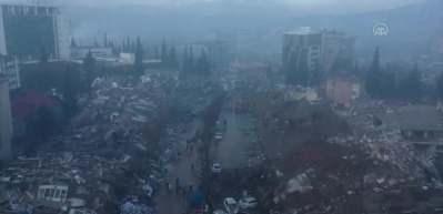 Depremin vurduğu Kahramanmaraş'tan dehşete d&uuml;ş&uuml;ren video