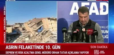 AFAD: Yer kabuğunda 7,3'l&uuml;k metrelik yer değiştirme oldu