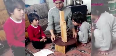 Çocuklarına depremi hazırladığı simülasyon ile anlattı! "Türklerin evi ve Japonların evi"
