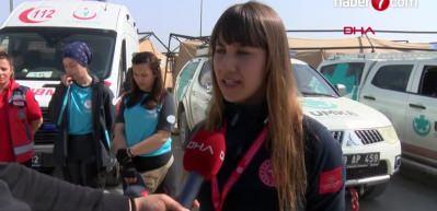 Kadın ambulans şof&ouml;rleri, Hatay'da canla başla &ccedil;alışıyor
