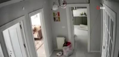 Malatya'daki 5.6 şiddetindeki deprem bina i&ccedil;lerindeki kameralara b&ouml;yle yansıdı!