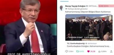 Ahmet Davutoğlu'ndan 'Başkan Erdoğan deprem b&ouml;lgesine ge&ccedil; gitti' yalanı!