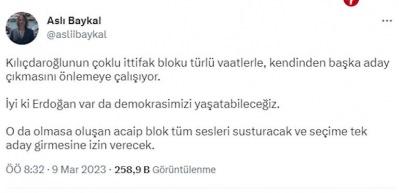 Millet İttifakı'na bir tepkide Aslı Baykal'dan