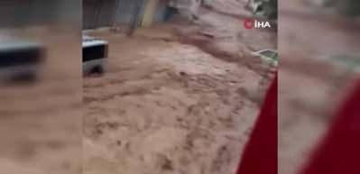 Şanlıurfa'da sel felaketi! Bir vatandaş b&ouml;yle s&uuml;r&uuml;klendi