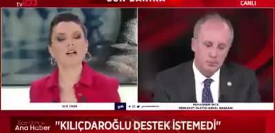 Ece &Uuml;ner'in, provokatif sorusuna Muharrem İnce'den ses getiren yanıt