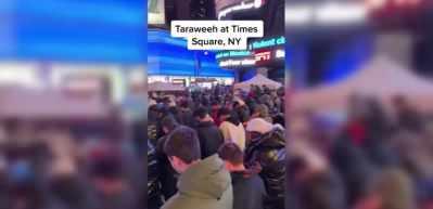 New York Times Meydanı'nda teravih namazı kılındı