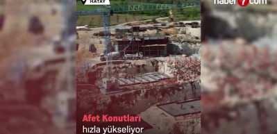Bakan Kurum, Hatay'da yapımı devam eden afet konutlarını paylaştı