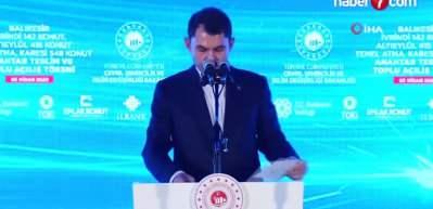 Bakan Murat Kurum, Balıkesir'de anahtar teslim ve yeni konutların temel atma t&ouml;renine katıldı