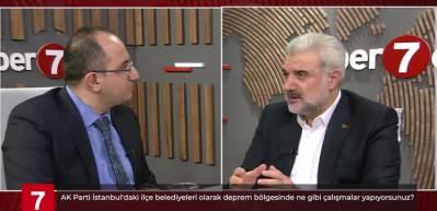 AK Parti İstanbul Belediyeleri deprem b&ouml;lgesinde hangi hizmetleri yapıyor? İstanbul İl başkanı Kabaktepe cevap verdi...
