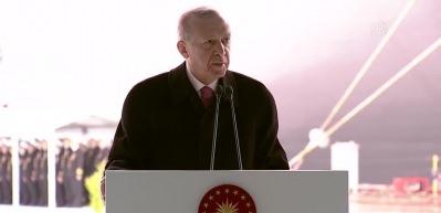 Cumhurbaşkanı Erdoğan, TCG Anadolu Gemisi Teslim T&ouml;reninde konuştu